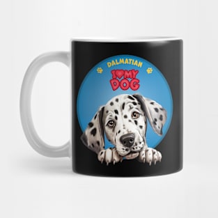 I Love my dog Dalmatian Mug